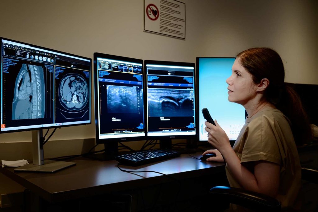 Radiologist reporting on occupational health imaging at Central Queensland Radiology
